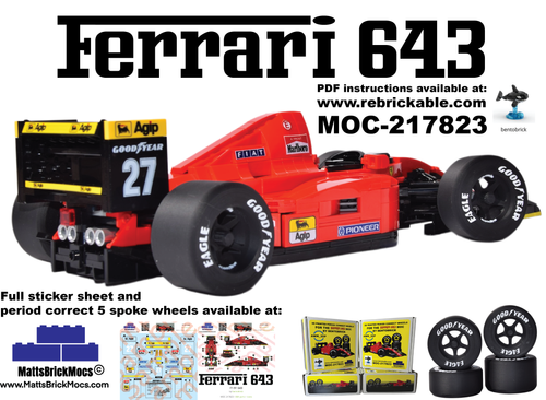 Sticker Set for Ferrari 643 F1 MOC by Bentobrick 217823