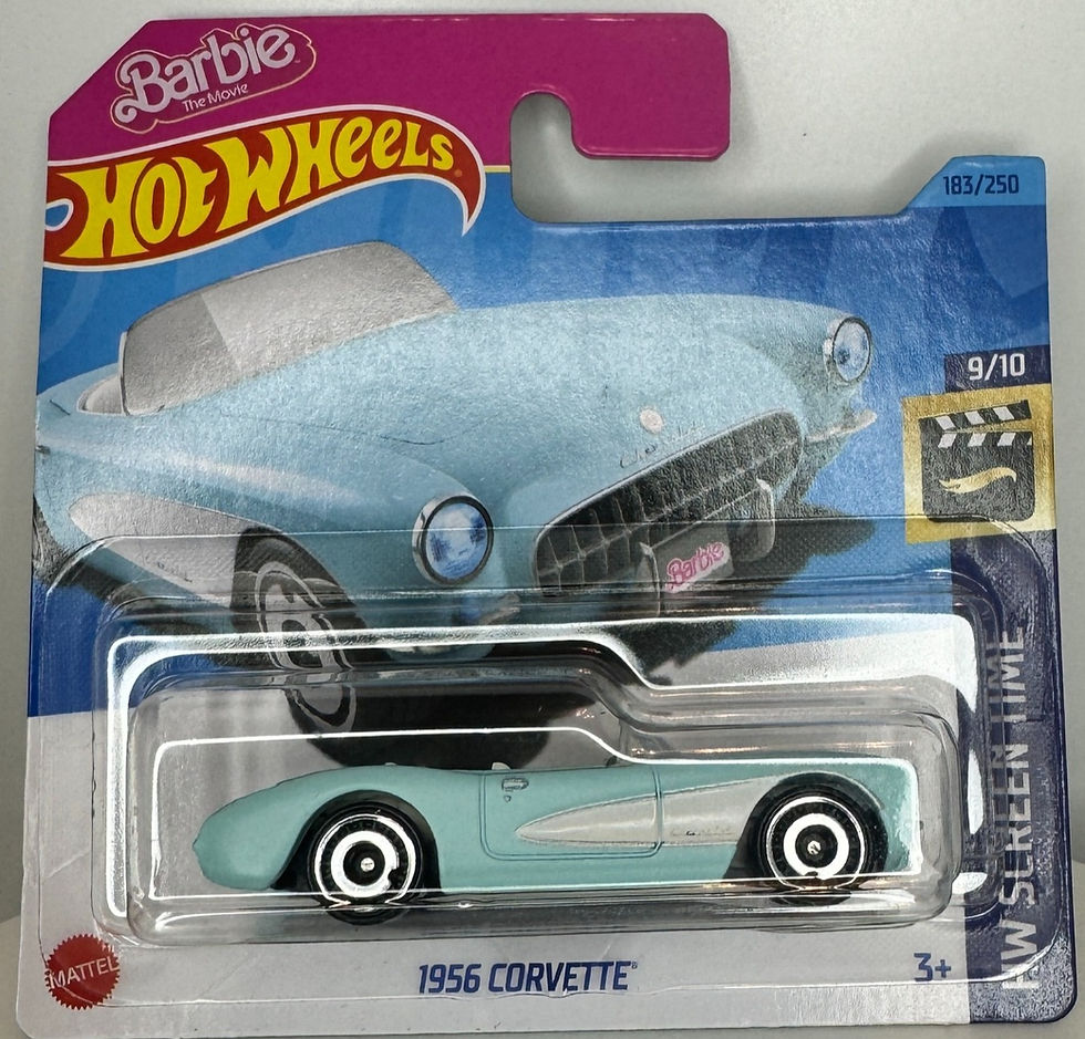 Hot Wheels 1956 Corvette Barbie Blue HW Screen Time 9/10