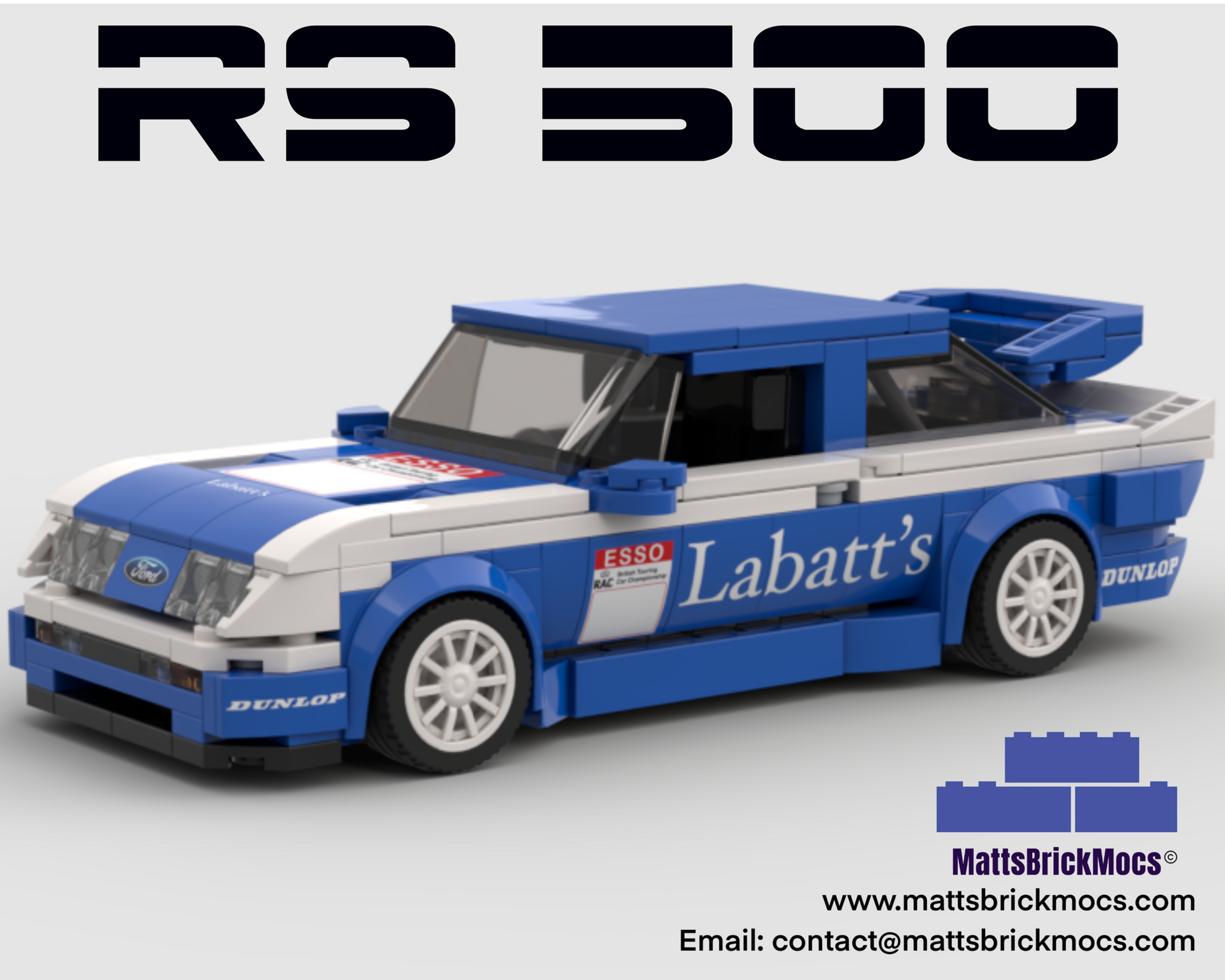 RS500 BTCC Labatts Edition Blue Instructions Side View