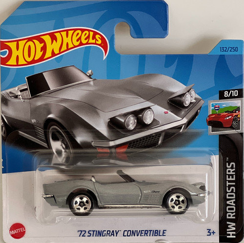 Hot Wheels 2023 '72 Stingray Convertible - Carte US, Série Roadsters, 132/250 - Blister Non Ouvert