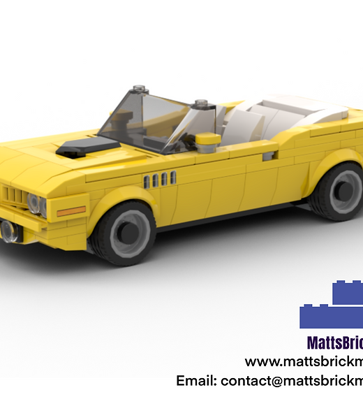 Lego MOC-1971 Cuda Convertible 8 stud-Custom Model-PDF Instruction