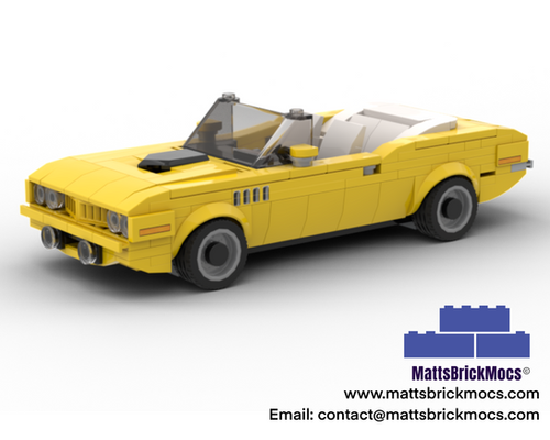 Lego MOC-1971 Cuda Convertible 8 stud-Custom Model-PDF Instruction
