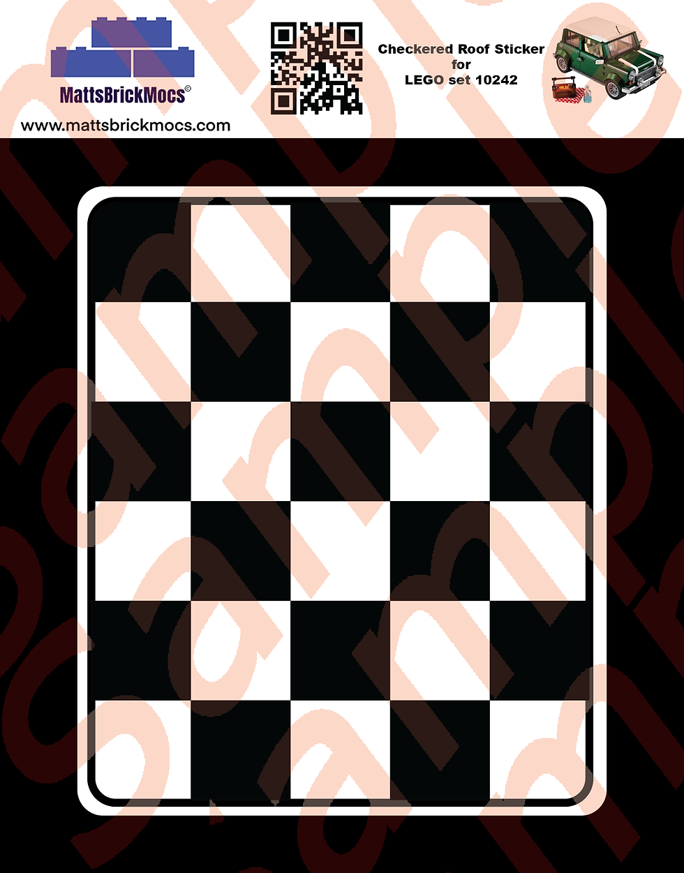 Thumbnail: Roof Sticker for LEGO Mini Cooper Set 10242