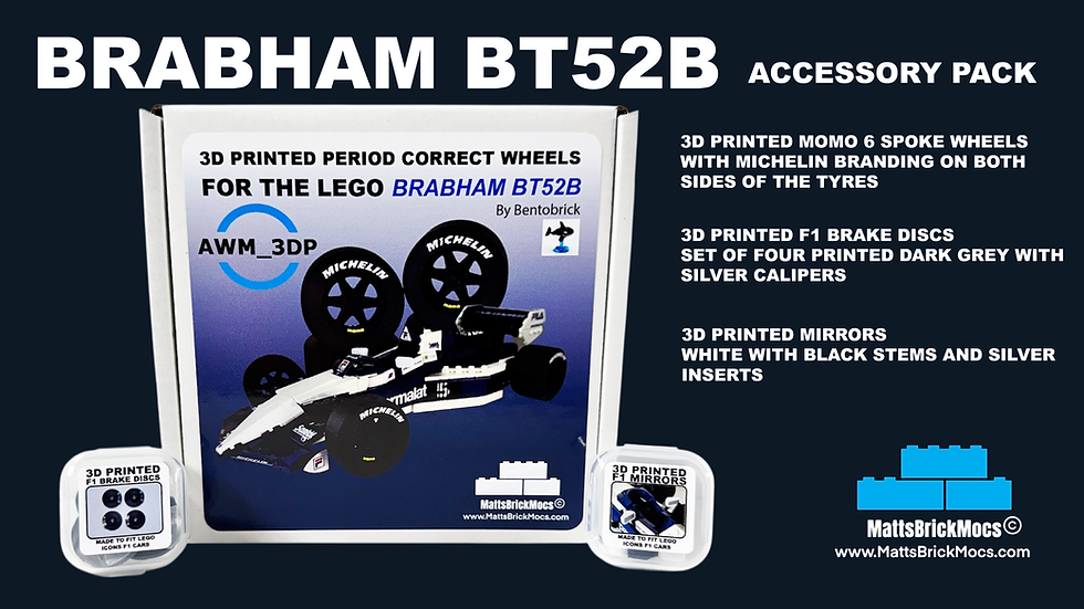 Thumbnail: Stickers and Accessories for the LEGO F1 Icons Brabham BT52B MOC by Bentobrick