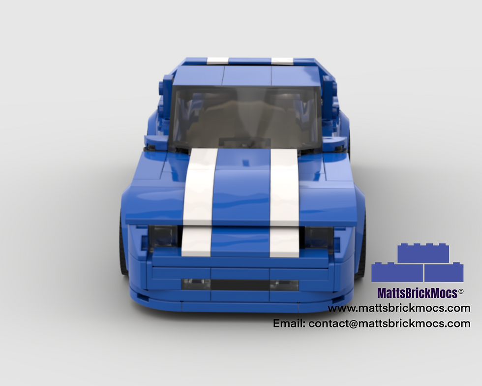 Thumbnail: Z28 Camaro Blue Instructions Lego Front View