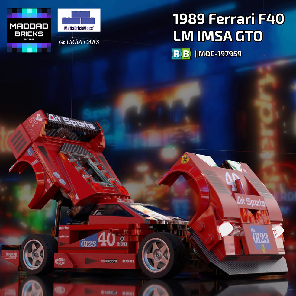 Thumbnail: Sticker Sheet for 1989 Ferrari F40 LM Moc 197959 by Maddadbricks