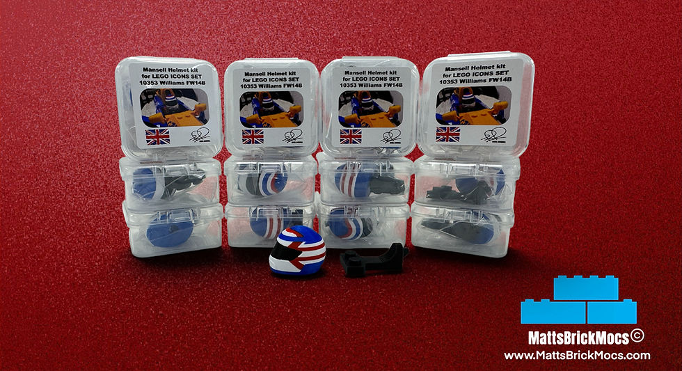 Thumbnail: F1 Helmet Kits For LEGO ICONS Sets Nigel Mansell