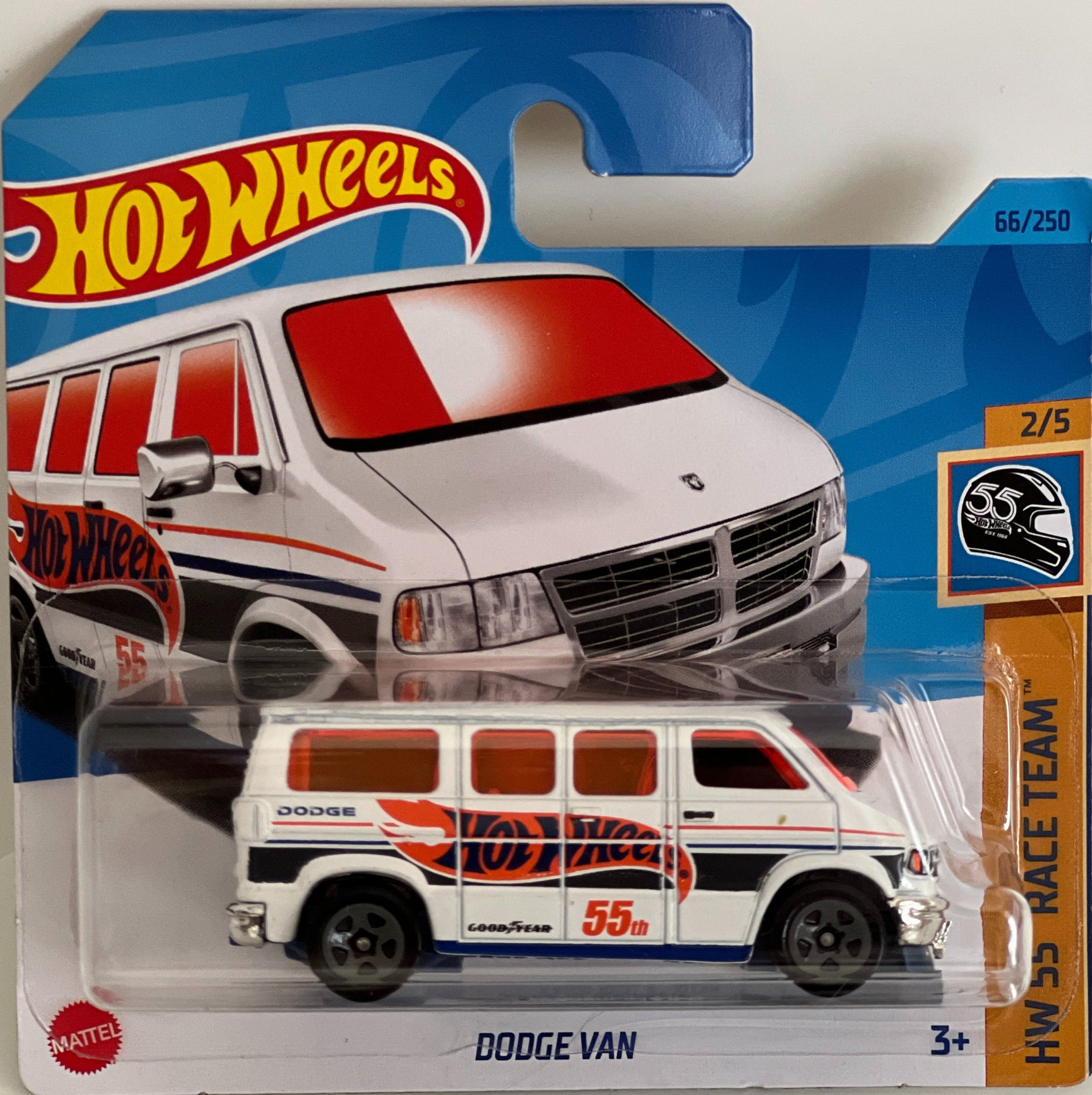 Hot Wheels Dodge Van HW 55 Race Team 1/64th Diecast Model Car