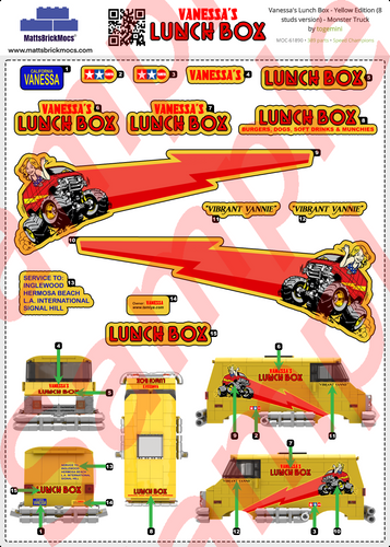 Sticker Sheet For Vanessa's Lunch box Moc by togemini MattsBrickMocs