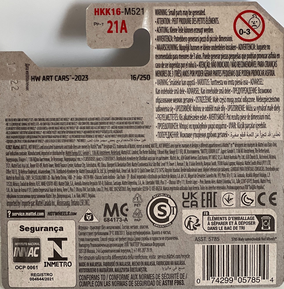 Hot Wheels 70's Van HW Art Cars 1/64th Diecast Model Car