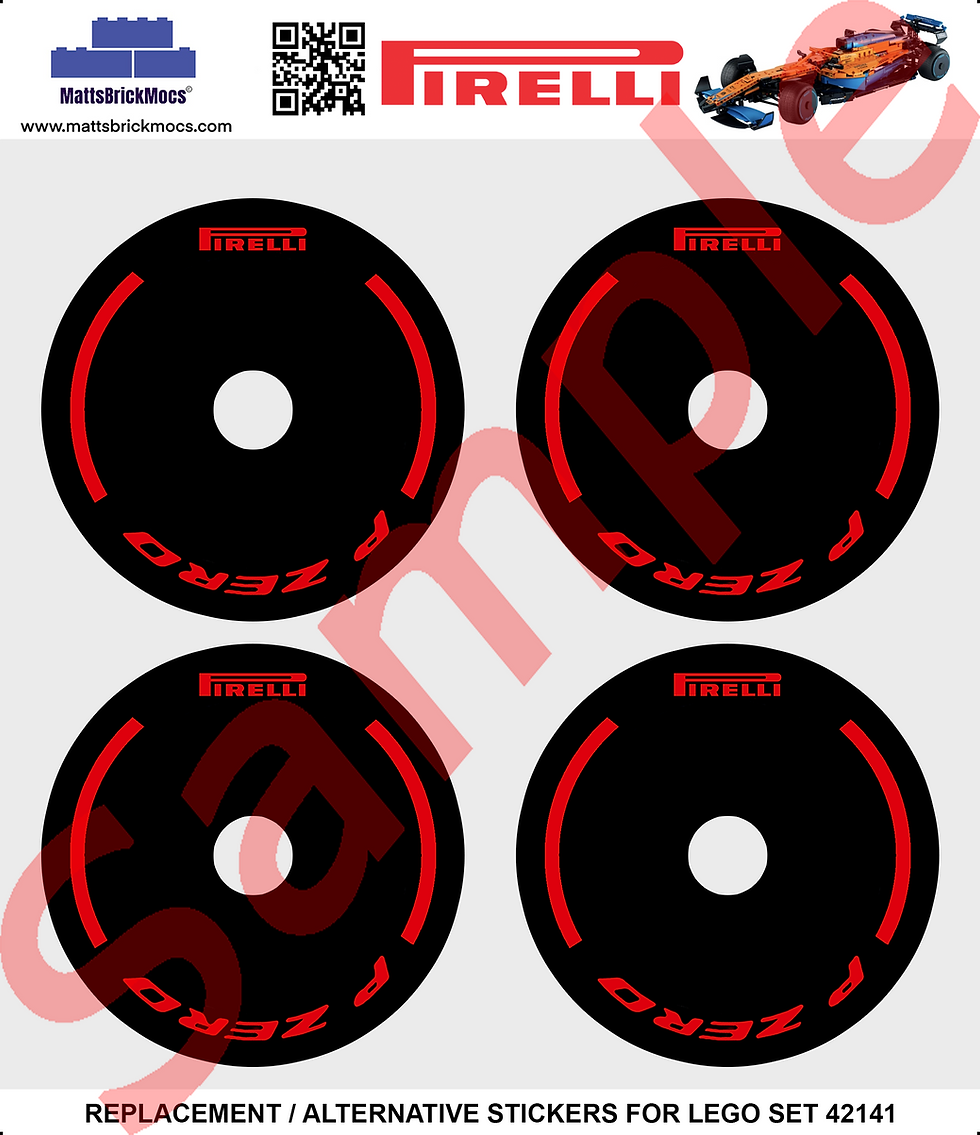 Thumbnail: Lego Mclaren F1 Set 42141 Replacement Pirelli P Zero Red