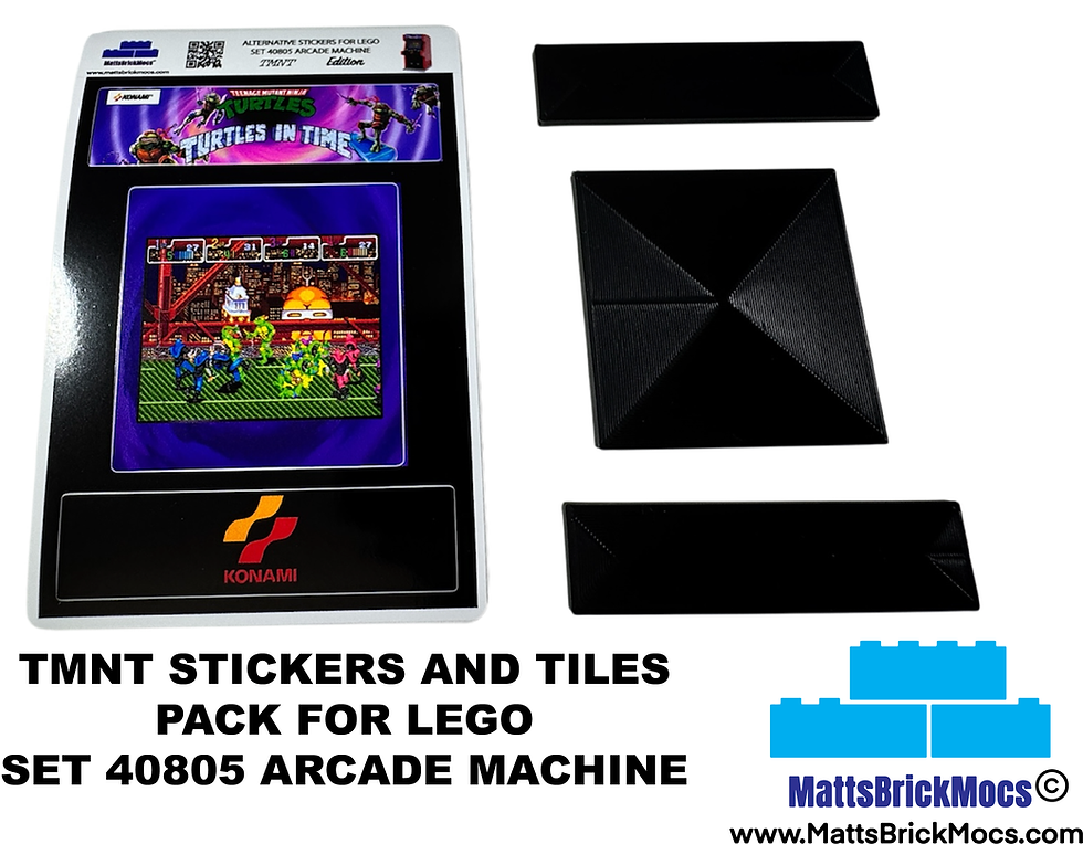 Thumbnail: Alternative Game Stickers And Tiles for LEGO Set 40805 Arcade Machine Volume 1 TMNT