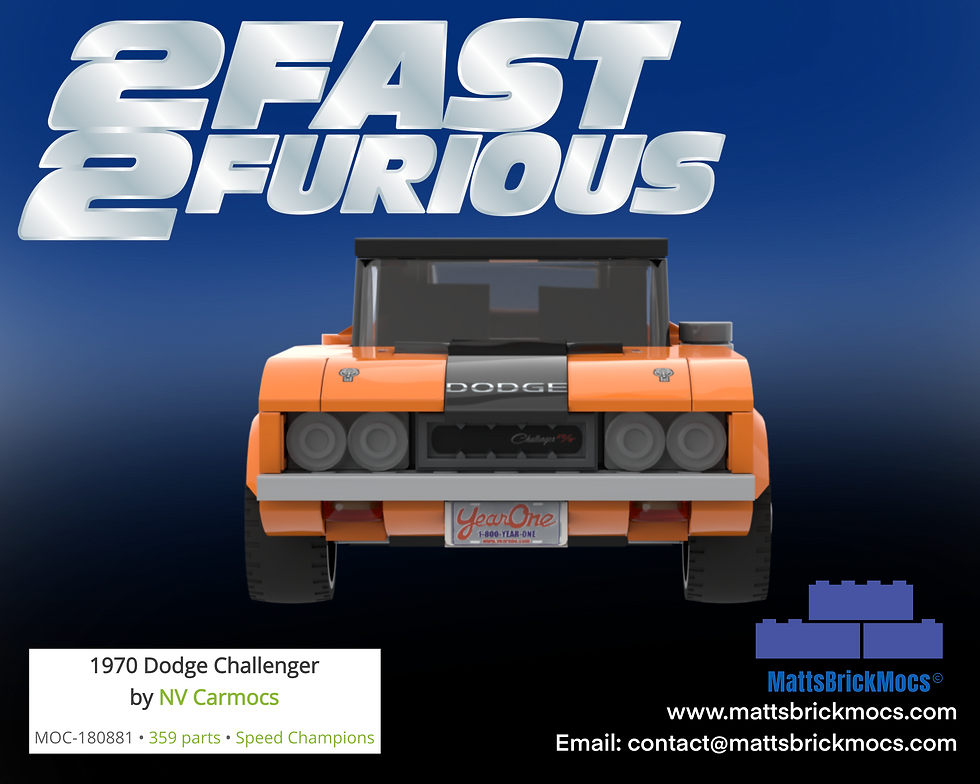 Thumbnail: Lego Sticker Sheet for the 1970 Orange Dodge Challenger MOC by NV Carmocs