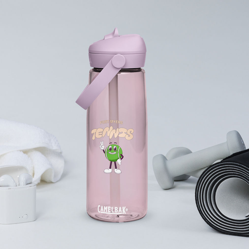 Thumbnail: Cute Tennis Guy Flip Straw Camelbak Water Bottle
