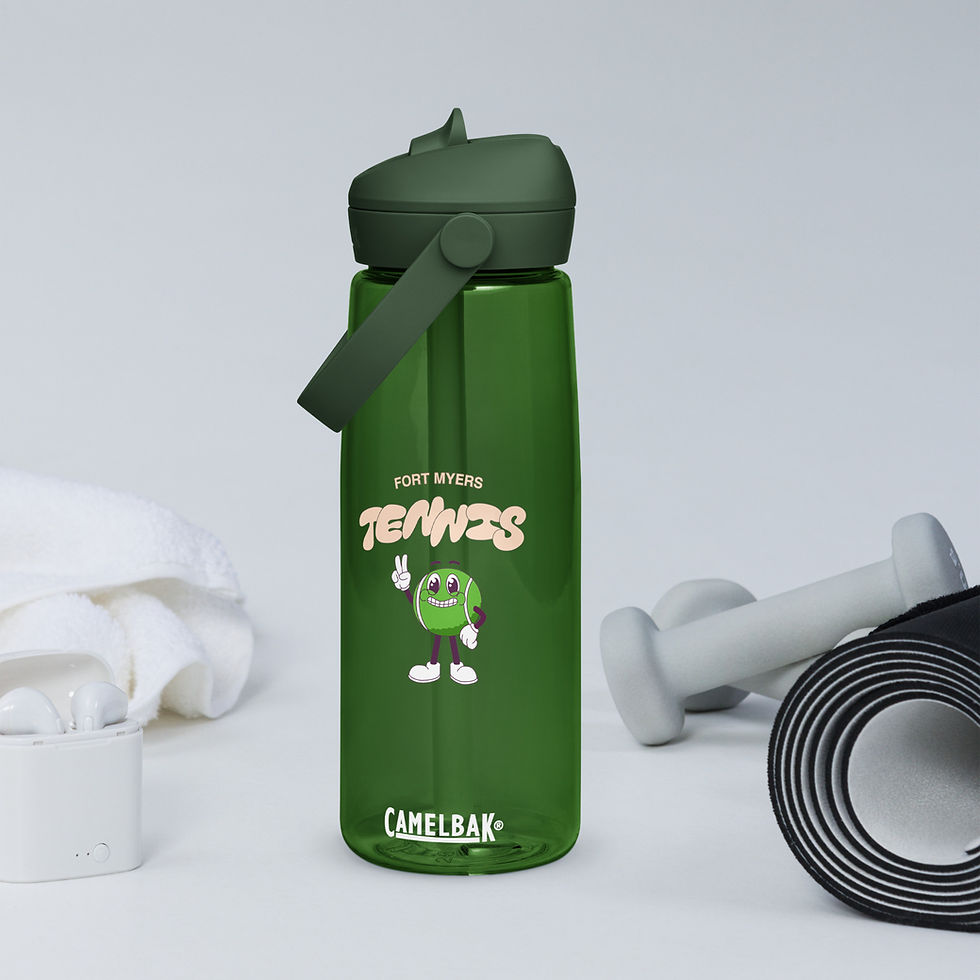 Thumbnail: Cute Tennis Guy Flip Straw Camelbak Water Bottle