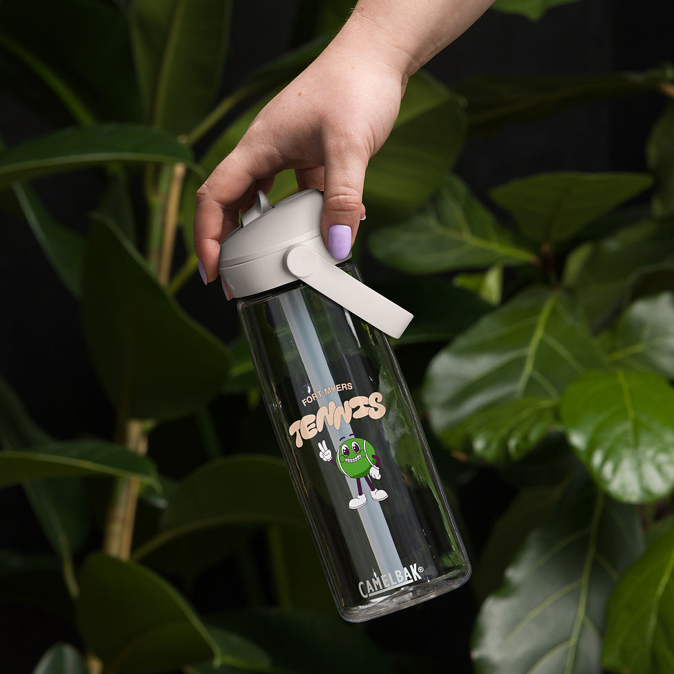 Thumbnail: Cute Tennis Guy Flip Straw Camelbak Water Bottle