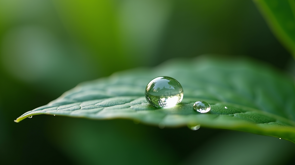 Close-up view of a water droplet on a leaf