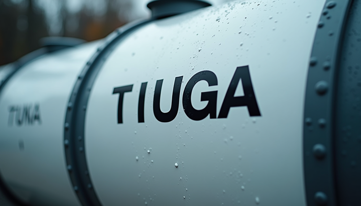 Close-up view of a TIUGA tank’s double-walled structure showing layers