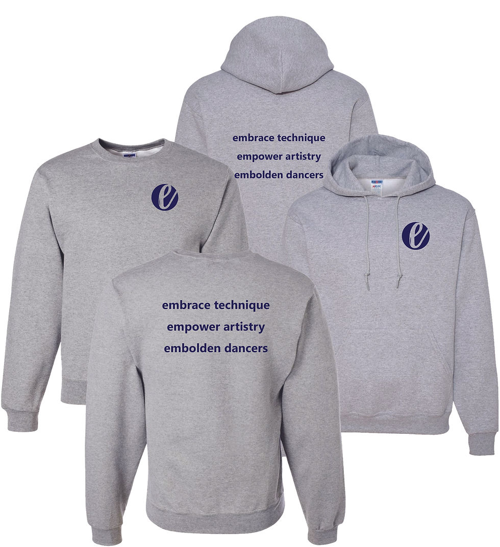 ADULT Embody Dance Grey Team Sweatshirt--Click for Options!