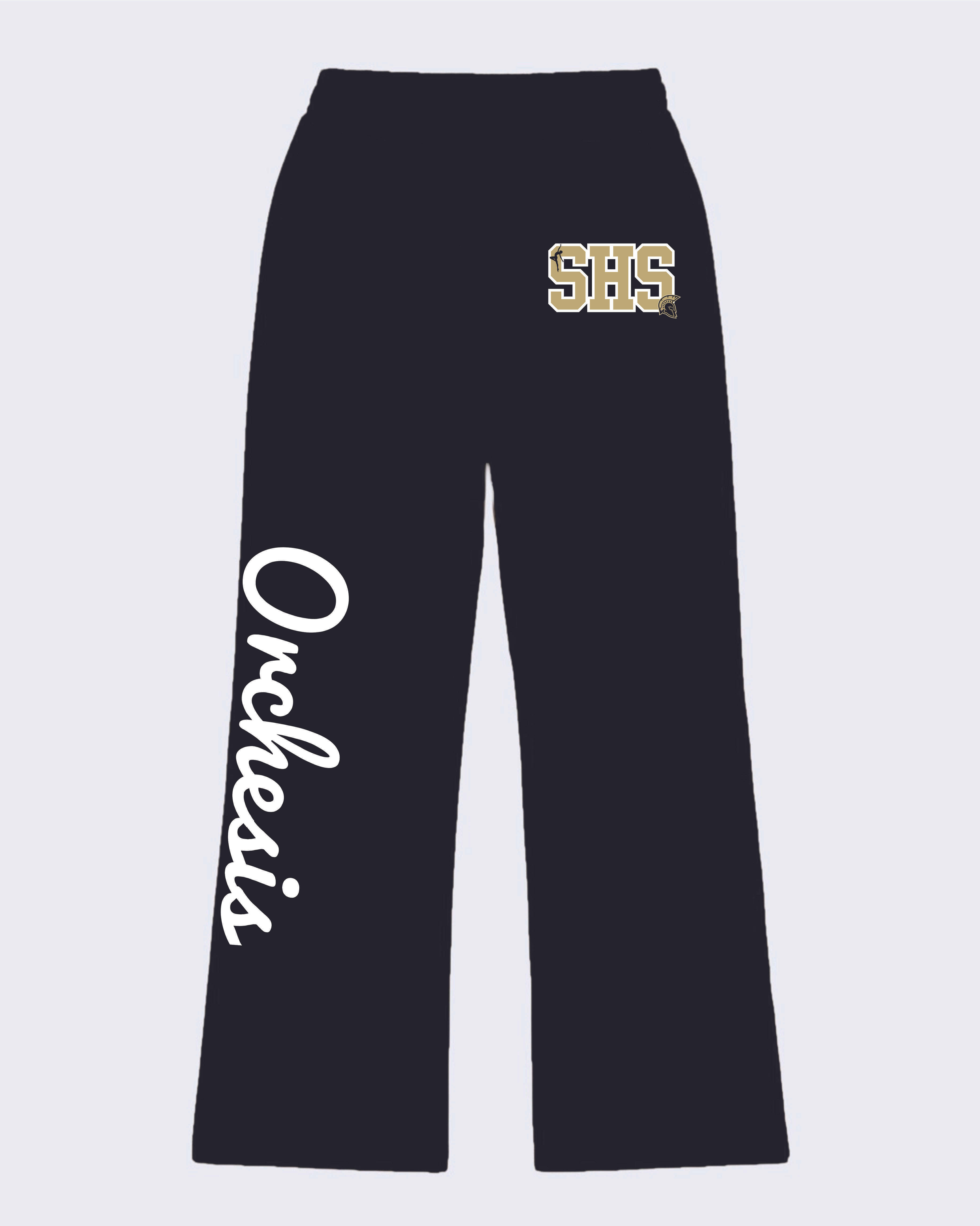 SHS Orchesis Wide Leg Fleece Pants with leg design
