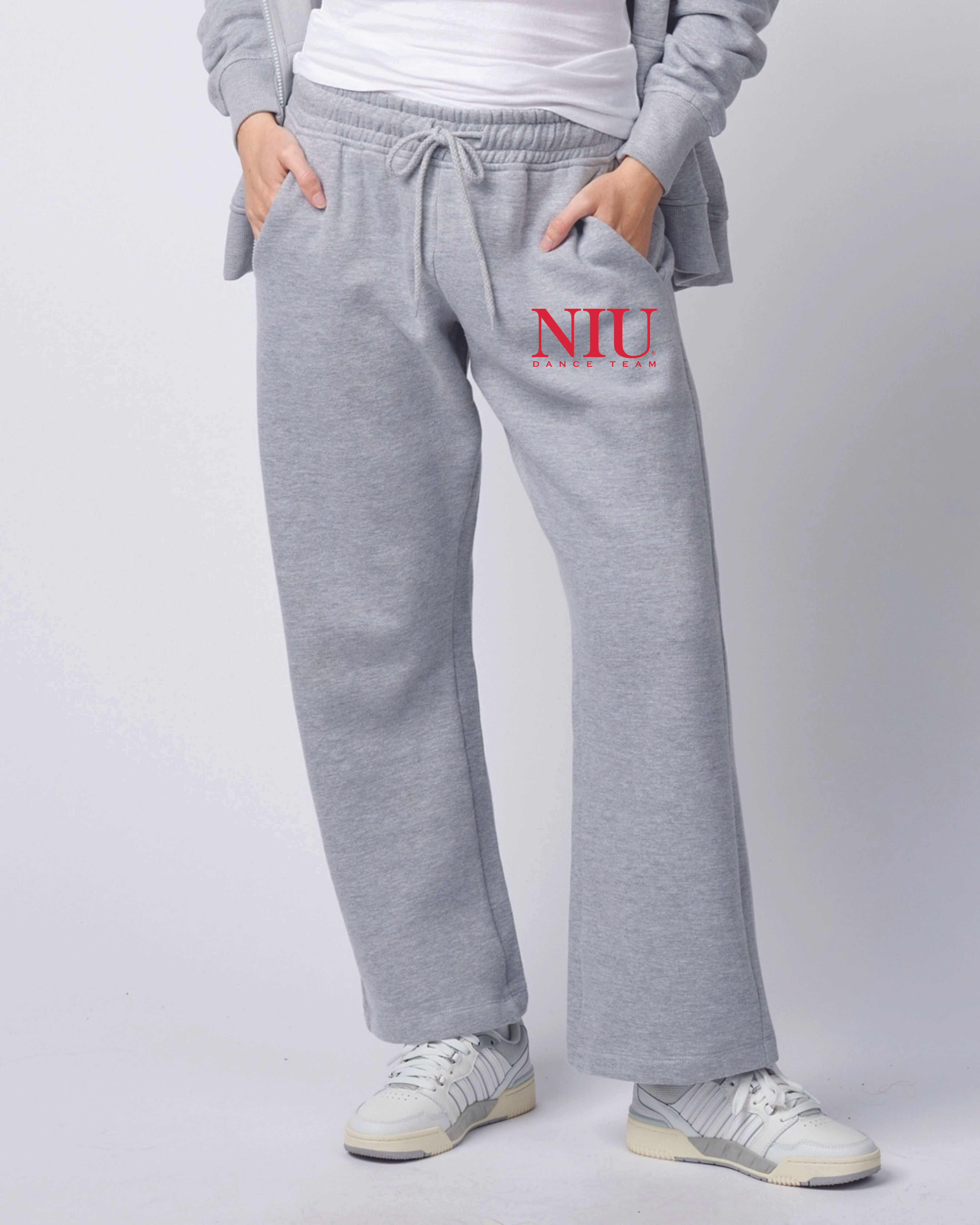 NIU Dance Team Wide Leg Fleece Pants