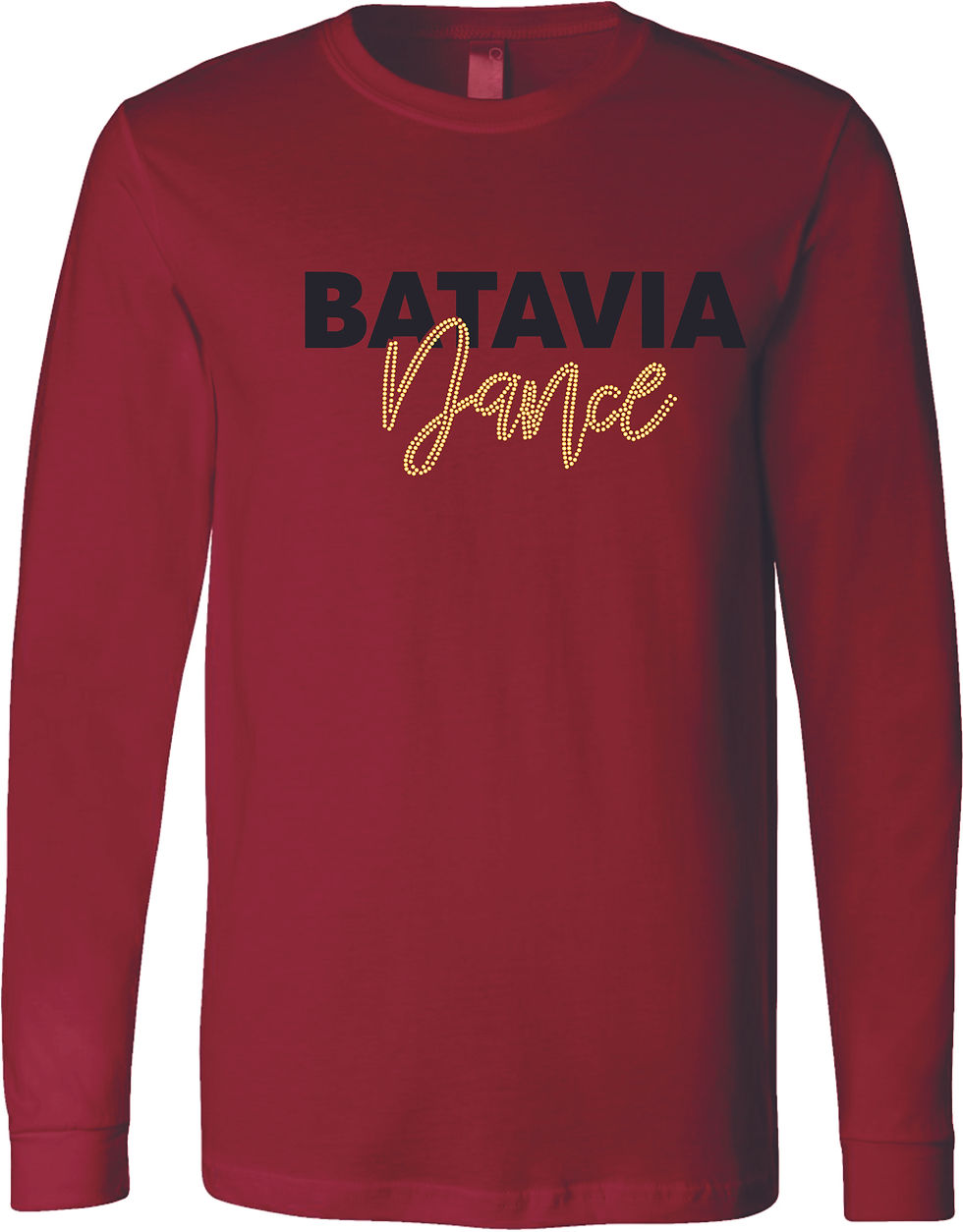 Thumbnail: RHINESTONED Batavia Dance Logo RED Apparel