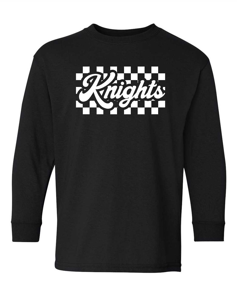 Thumbnail: KSTKnights Checkered Background--Long Sleeve Gildan
