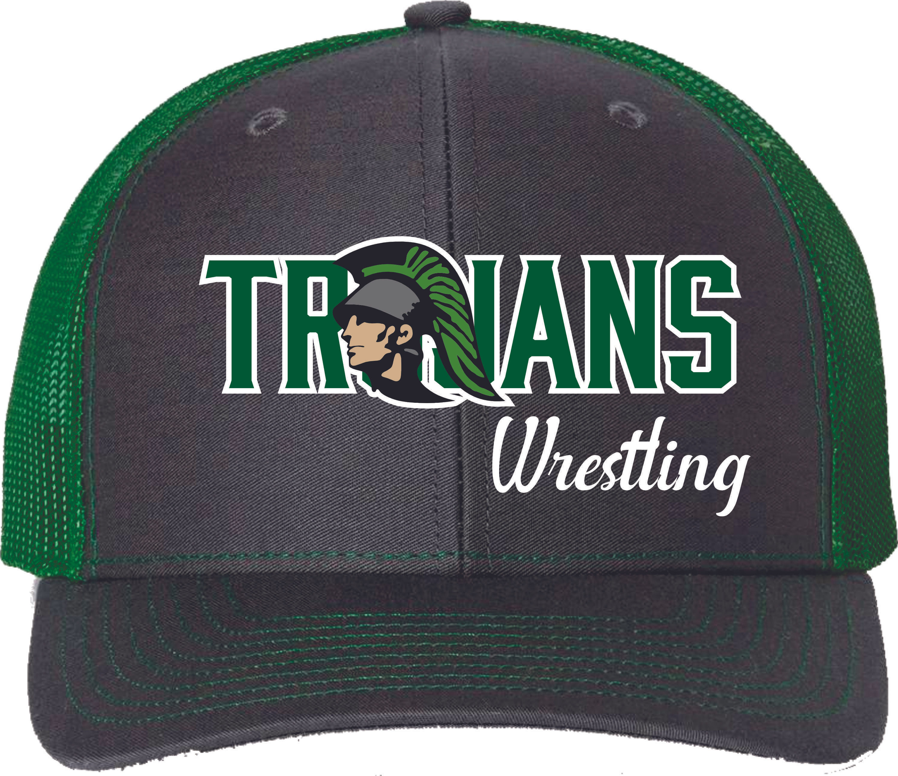 Dwight Wrestling Embroidered Baseball Cap Charcoal/Green