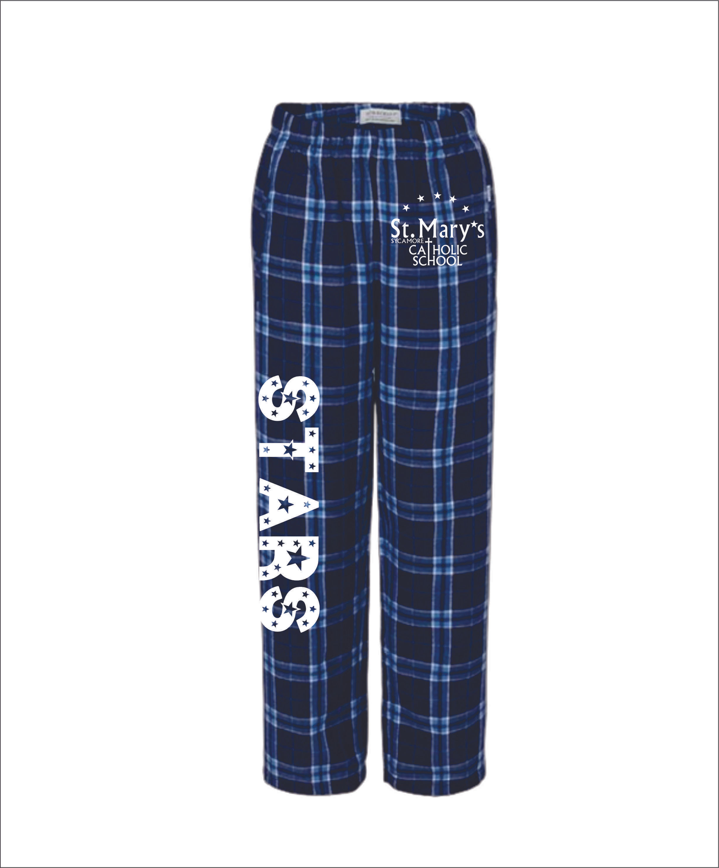 St Mary's Flannel Pants with Leg Print