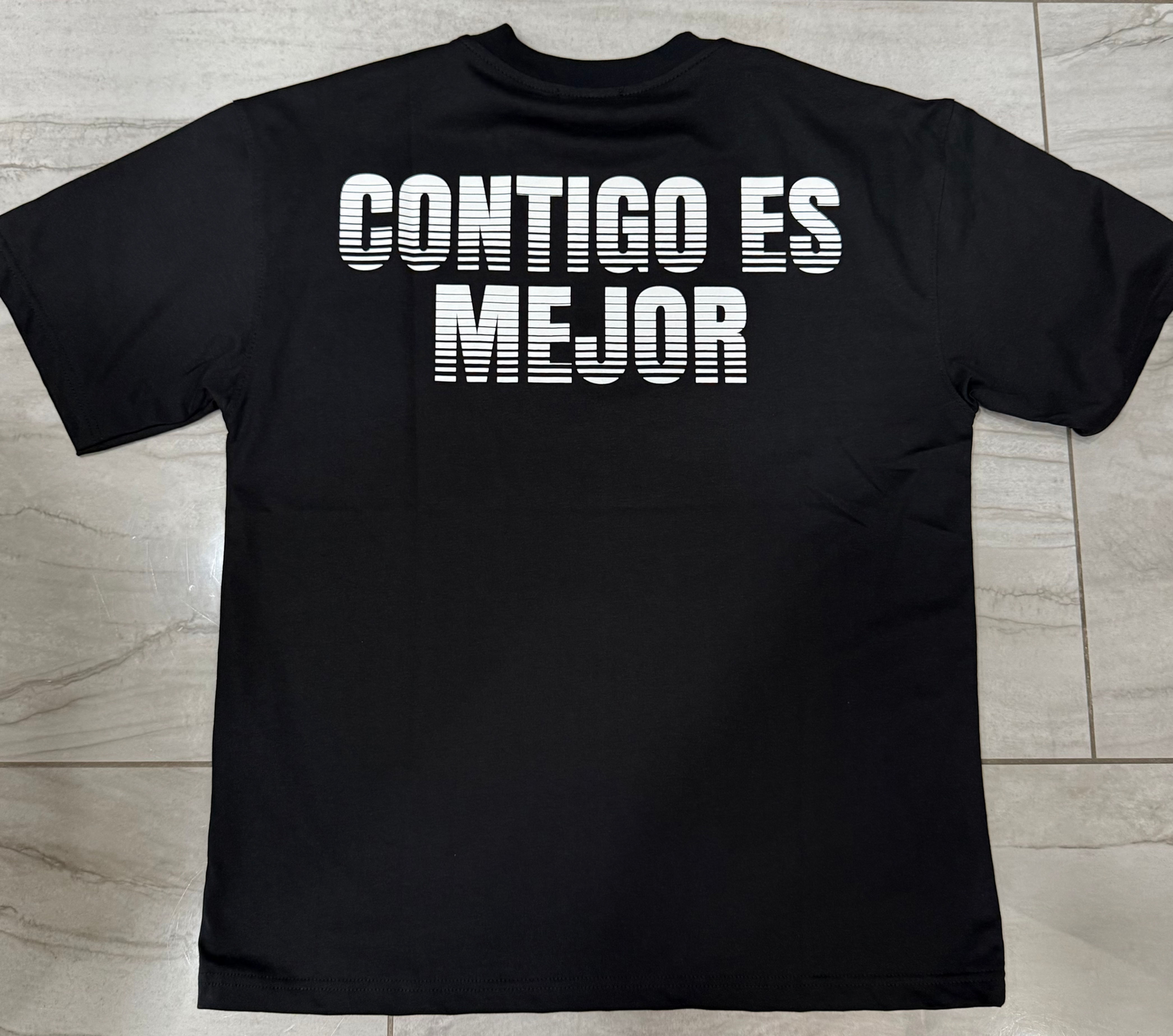 T-Shirt Contigo Black And White