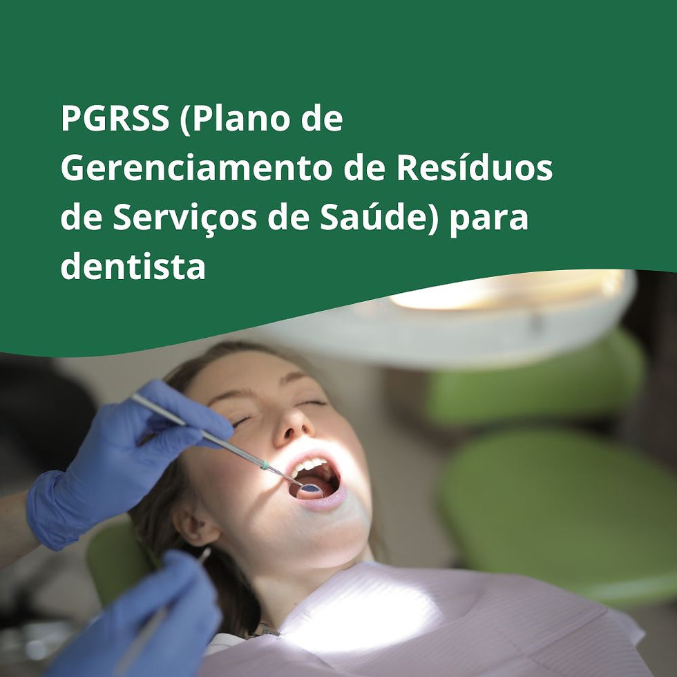 pessoa em procedimento odontologico representando pgrss dentista
