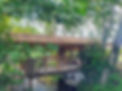 aménagement extérieur pont en bois et tavaillon douglas