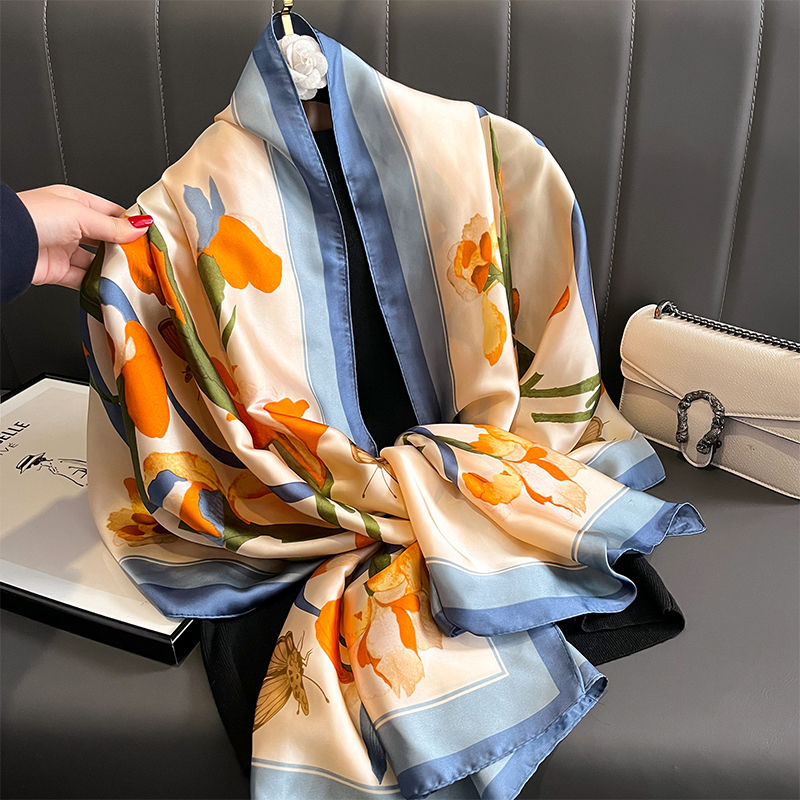 Thumbnail: RUNMEIFA 2020 Luxury Brand New Women Silk Scarf 