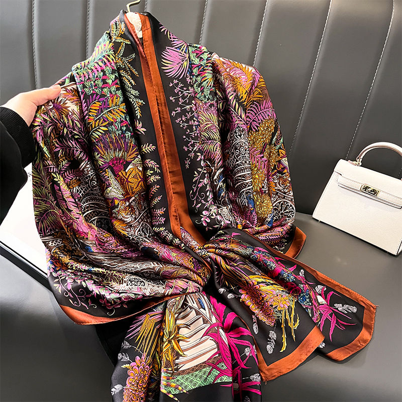 Thumbnail: RUNMEIFA 2020 Luxury Brand New Women Silk Scarf 