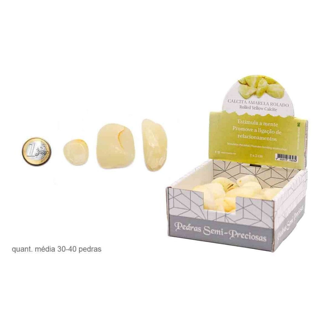 Calcita amarela rolada (1 a 2cm)