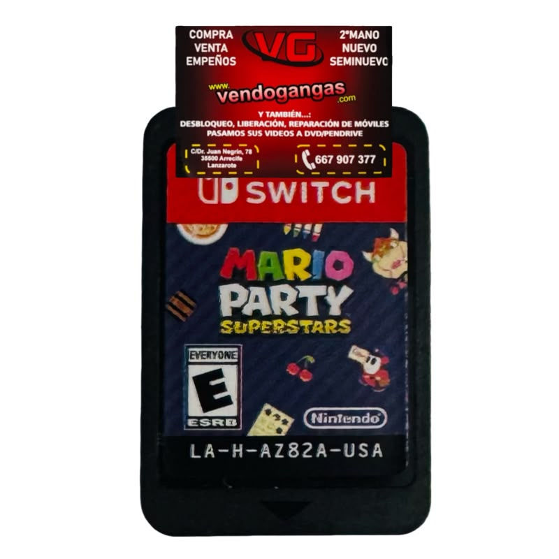 VIDEOJUEGO MARIO PARTY SUPERSTARS PARA NINTENDO SWITCH (SIN CAJA)