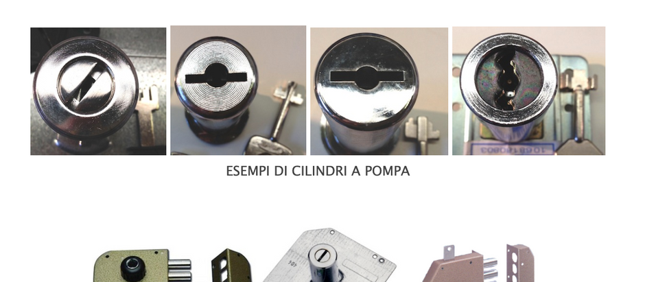 Serrature e cilindri a pompa. Aggiornamenti e conversioni