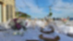 tables set in the courtyard