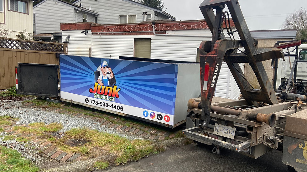 Eye-level view of a junk removal team sorting materials for eco-friendly practices
