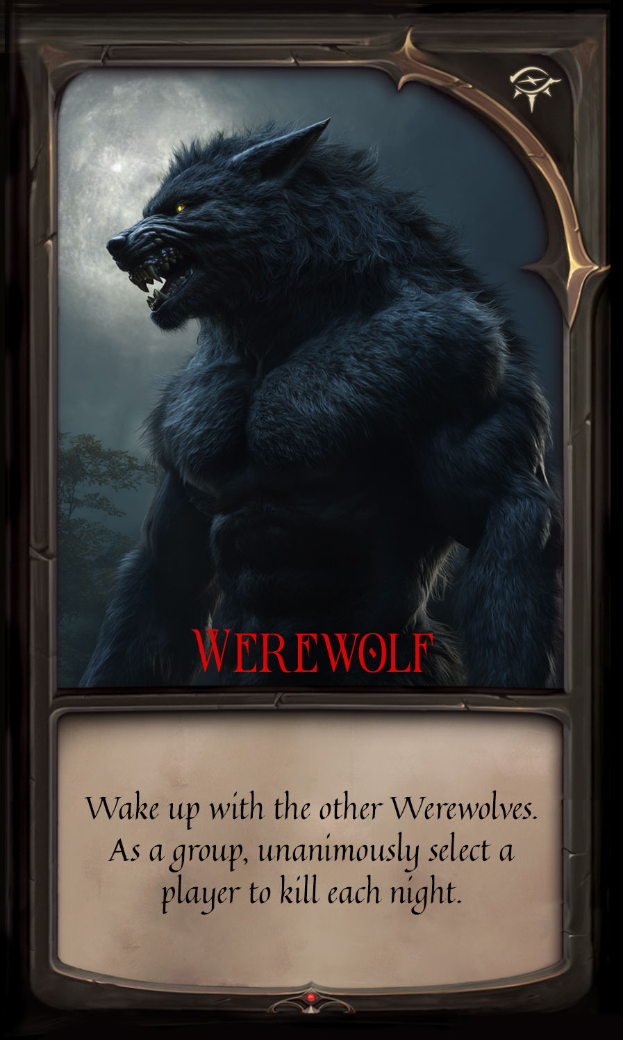 Werewolf playing card