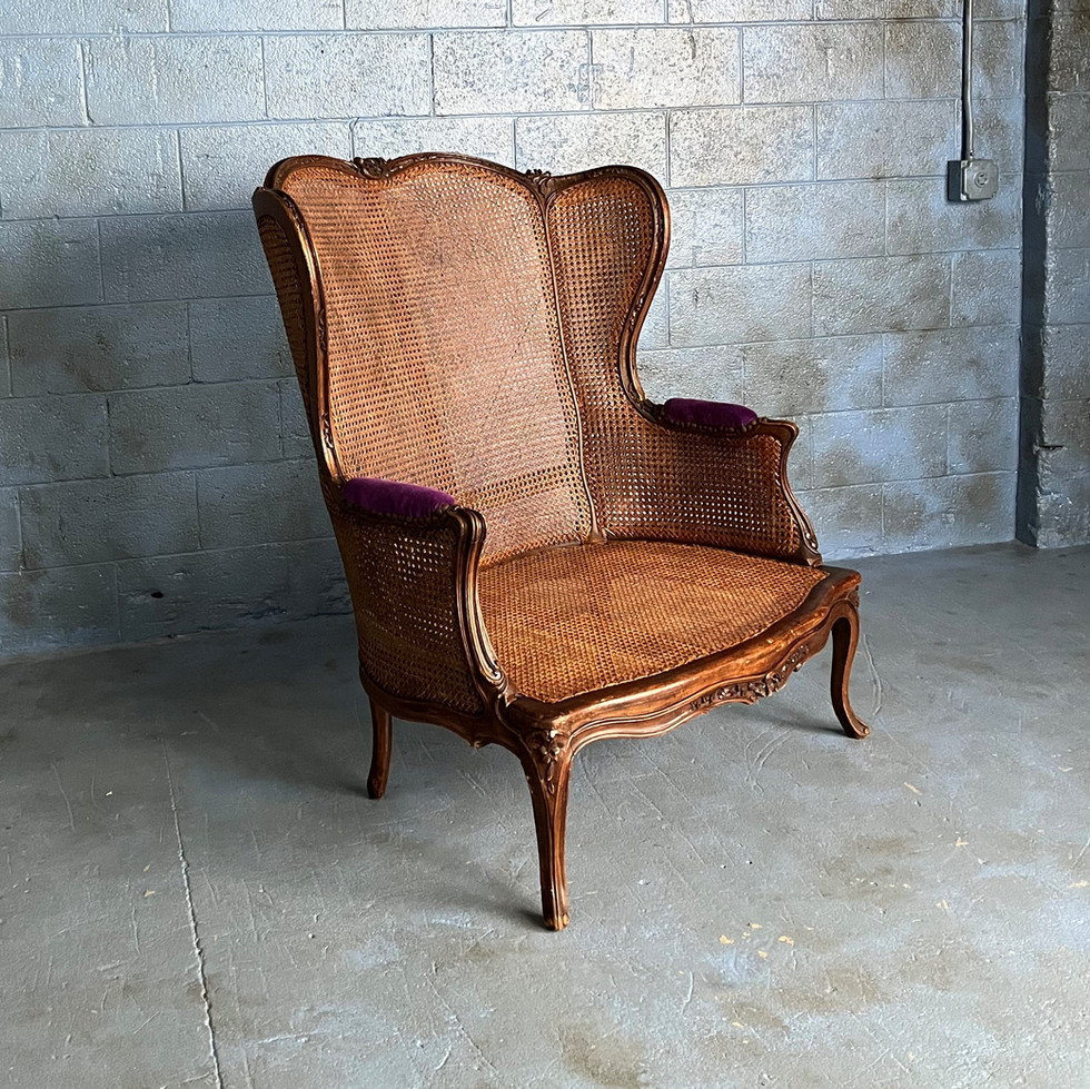 Louis XVI Oversized Cane Chair c1880