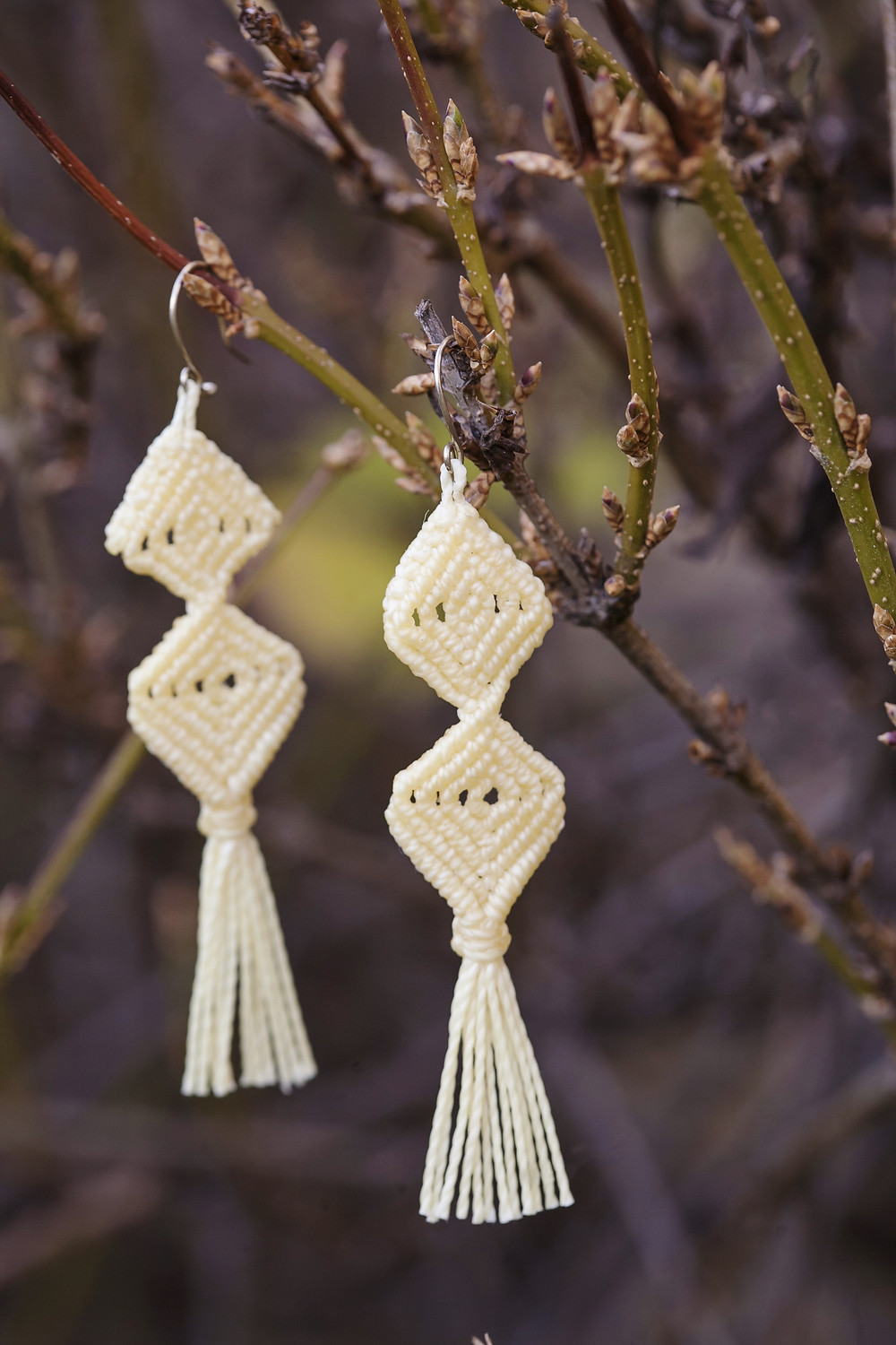 macrame fall earrings