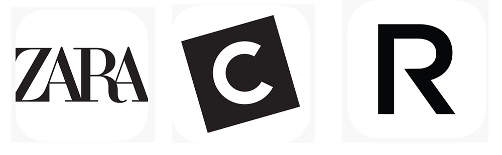 Black and White App Logos