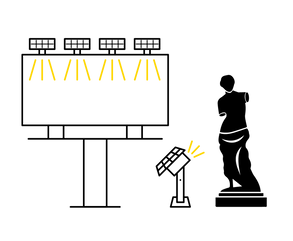 Sign and monument Drawing