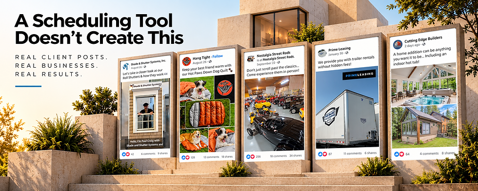 social media scheduling tools don't create social media posts!