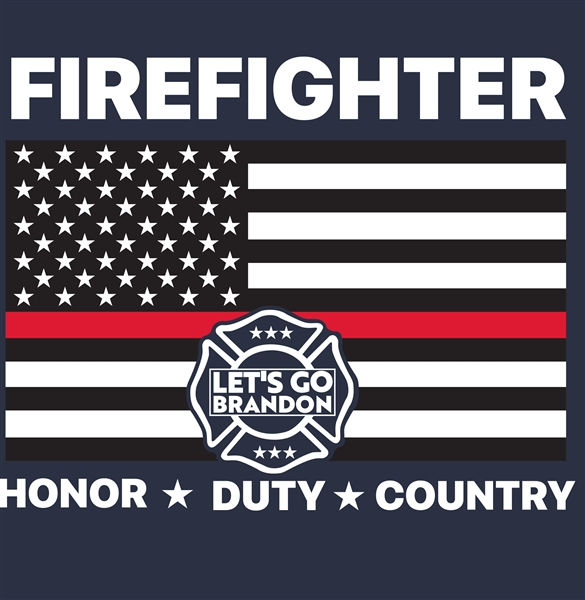 Thumbnail: Let's Go Brandon Firefighter T-Shirt