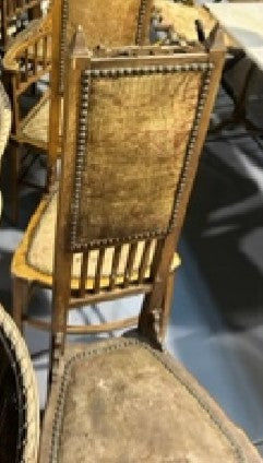 (Needs wood repair/stain) (4) Circa Hoffman Style Side Chair France