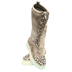 Cheetah snow boots top