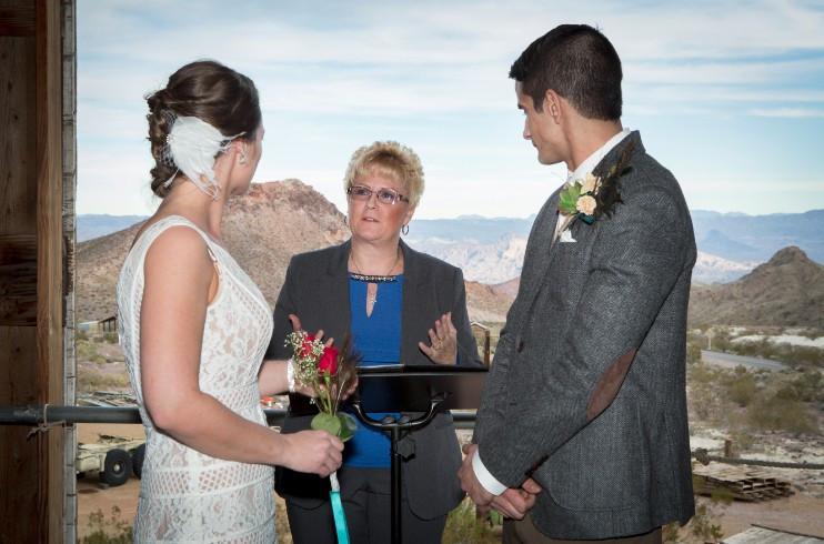 A wedding in Nelson Ghost Town