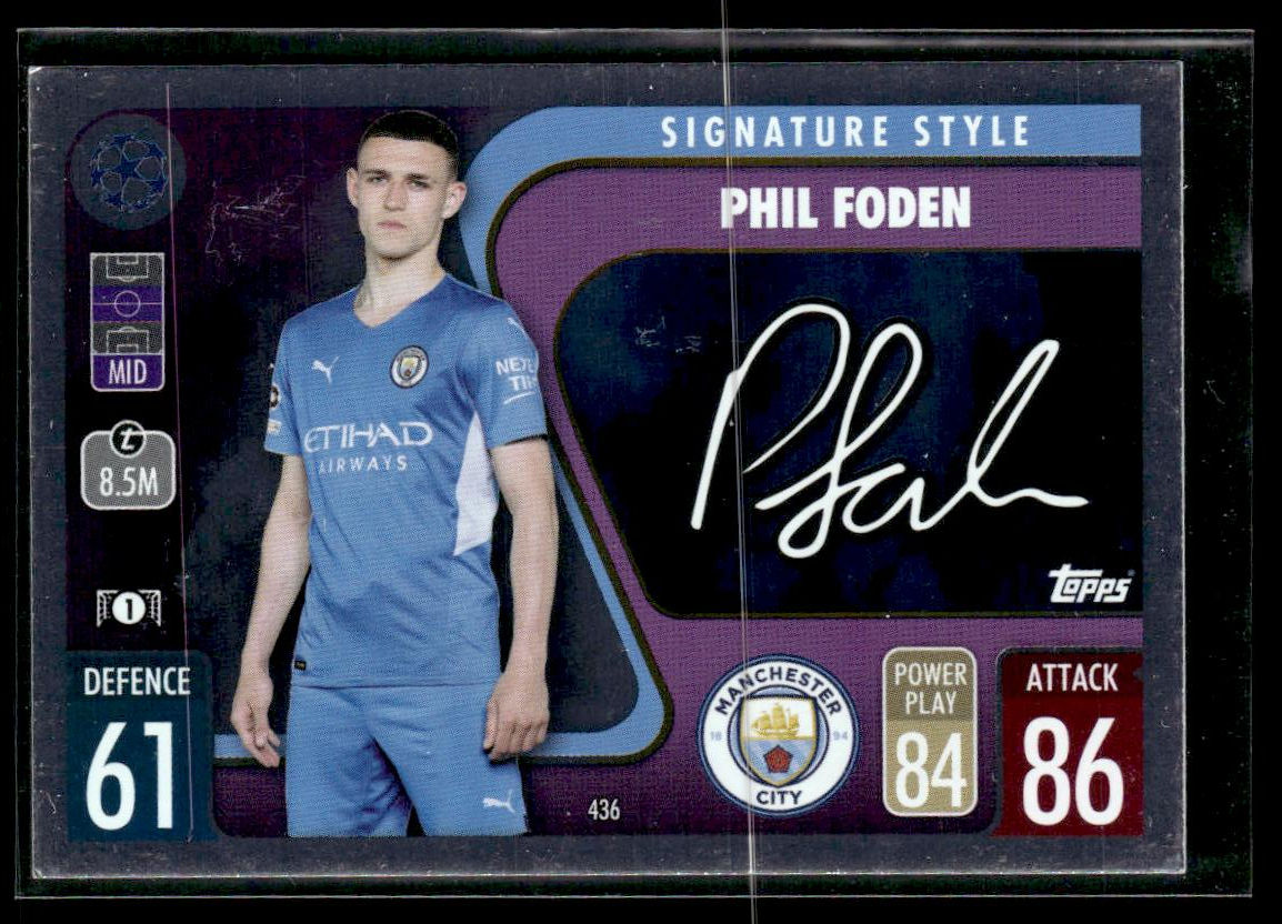 2021-22 Topps Match Attax Champions & Europa League #436 Phil Foden